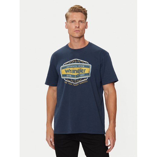 Wrangler T-Shirt Americana 112357448 Niebieski Regular Fit ze sklepu MODIVO w kategorii T-shirty męskie - zdjęcie 182637849