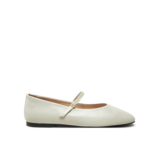 Calvin Klein Baleriny Mary Jane Ballerina - Lth HW0HW02307 Écru ze sklepu MODIVO w kategorii Balerinki - zdjęcie 182637909