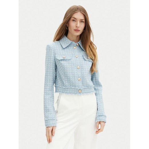 Guess Marynarka W5RN47 WGW82 Błękitny Regular Fit ze sklepu MODIVO w kategorii Marynarki damskie - zdjęcie 182637915
