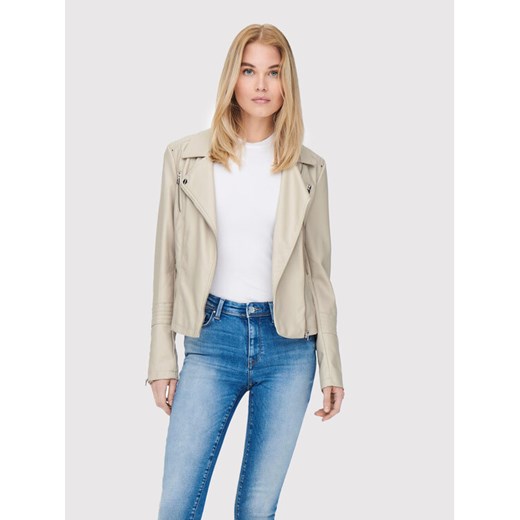ONLY Kurtka z imitacji skóry Gemma 15153079 Beżowy Regular Fit ze sklepu MODIVO w kategorii Kurtki damskie - zdjęcie 182638089