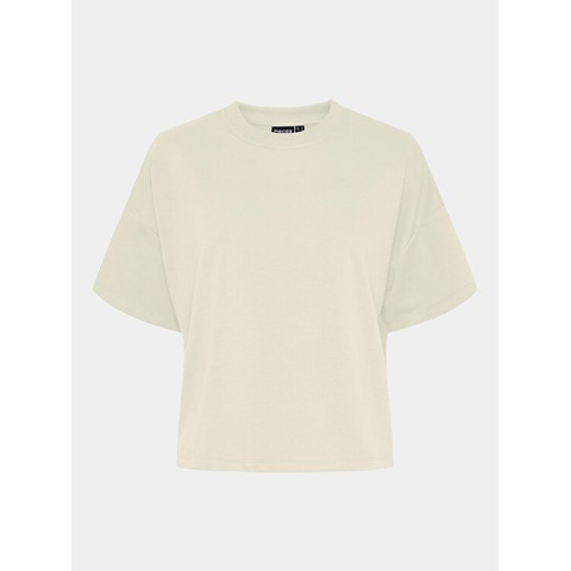 Pieces T-Shirt Chilli Summer 17118870 Écru Loose Fit ze sklepu MODIVO w kategorii Bluzki damskie - zdjęcie 182638099
