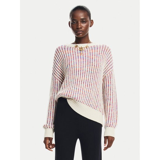 Desigual Sweter Whitehorse 24WWJF34 Écru Regular Fit ze sklepu MODIVO w kategorii Swetry damskie - zdjęcie 182638108