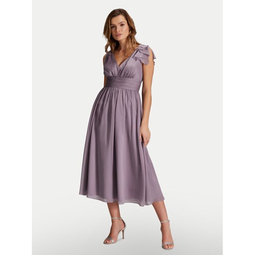 Swing Sukienka koktajlowa 5AH13800 Fioletowy Regular Fit ze sklepu MODIVO w kategorii Sukienki - zdjęcie 182638127