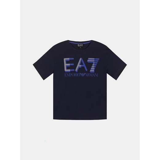 EA7 Emporio Armani T-Shirt 6RBT58 BJ02Z 1554 Granatowy Regular Fit ze sklepu MODIVO w kategorii T-shirty chłopięce - zdjęcie 182638136