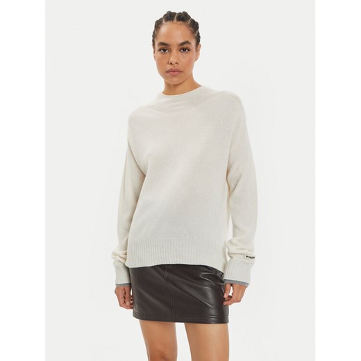 Pinko Sweter Donskoy 104468 A277 Biały Relaxed Fit ze sklepu MODIVO w kategorii Swetry damskie - zdjęcie 182638196