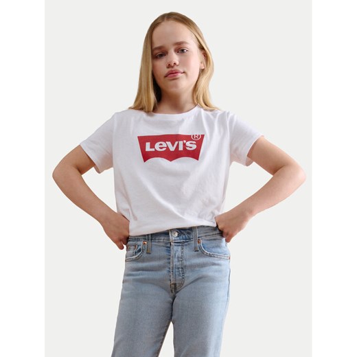 Levi's® T-Shirt 4EK825-W5J Biały Regular Fit ze sklepu MODIVO w kategorii Bluzki dziewczęce - zdjęcie 182638225