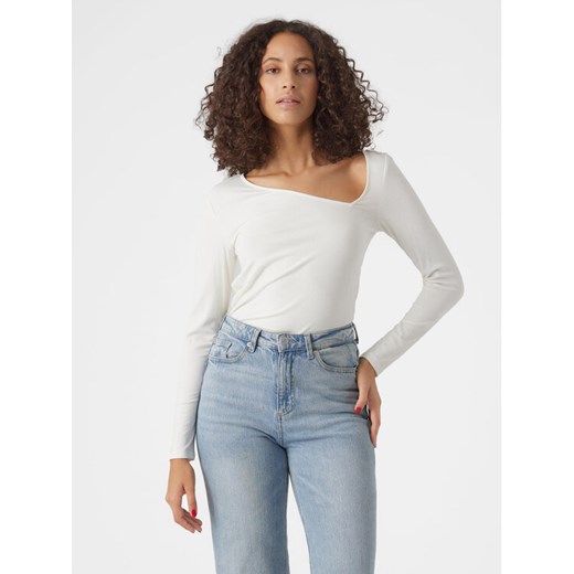 Vero Moda Bluzka Carina 10301178 Biały Regular Fit ze sklepu MODIVO w kategorii Bluzki damskie - zdjęcie 182638288