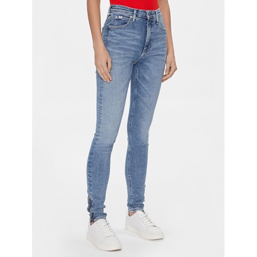 Calvin Klein Jeans Jeansy J20J222773 Niebieski Super Skinny Fit ze sklepu MODIVO w kategorii Jeansy damskie - zdjęcie 182638298