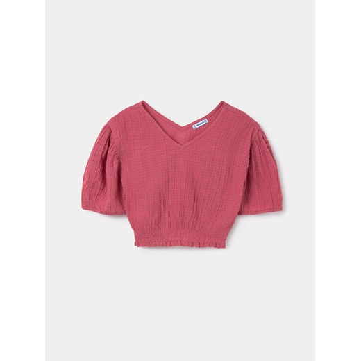 Mayoral Bluzka 6102 Różowy Regular Fit ze sklepu MODIVO w kategorii Bluzki dziewczęce - zdjęcie 182638468