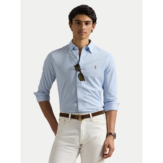 Polo Ralph Lauren Koszula 710932545013 Błękitny Slim Fit ze sklepu MODIVO w kategorii Koszule męskie - zdjęcie 182638487