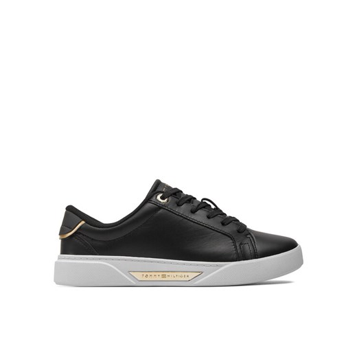 Tommy Hilfiger Sneakersy Chic Hw Court Sneaker FW0FW07813 Czarny ze sklepu MODIVO w kategorii Buty sportowe damskie - zdjęcie 182638489