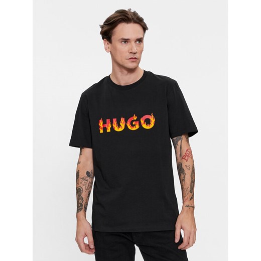 Hugo T-Shirt Danda 50504542 Czarny Regular Fit ze sklepu MODIVO w kategorii T-shirty męskie - zdjęcie 182638548