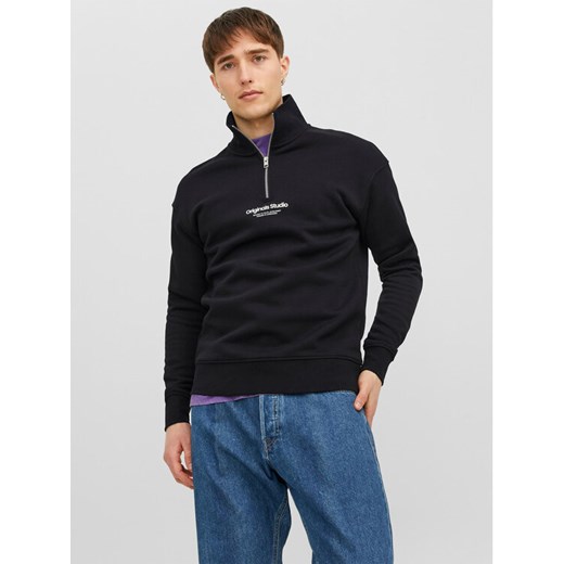 Jack&Jones Bluza Vesterbro 12241777 Czarny Relaxed Fit ze sklepu MODIVO w kategorii Bluzy męskie - zdjęcie 182638645