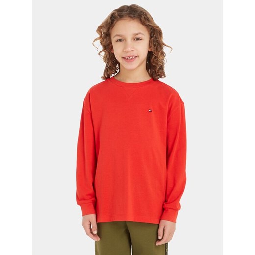 Tommy Hilfiger Bluzka Essential KB0KB08576 S Pomarańczowy Regular Fit ze sklepu MODIVO w kategorii T-shirty chłopięce - zdjęcie 182638746
