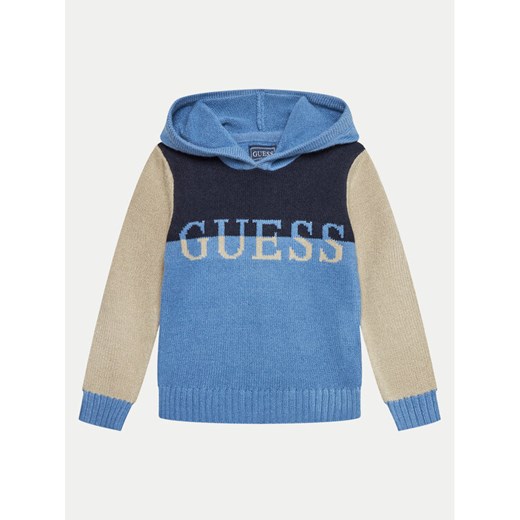 Guess Sweter N4BR01 Z32N0 Granatowy Regular Fit ze sklepu MODIVO w kategorii Swetry chłopięce - zdjęcie 182638747