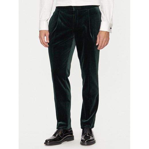 Hugo Spodnie materiałowe Getlin242E1X 50524910 Zielony Slim Fit ze sklepu MODIVO w kategorii Spodnie męskie - zdjęcie 182638758