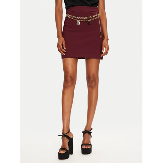 Elisabetta Franchi Spódnica mini GOT3646E3 Bordowy Regular Fit ze sklepu MODIVO w kategorii Spódnice - zdjęcie 182638977