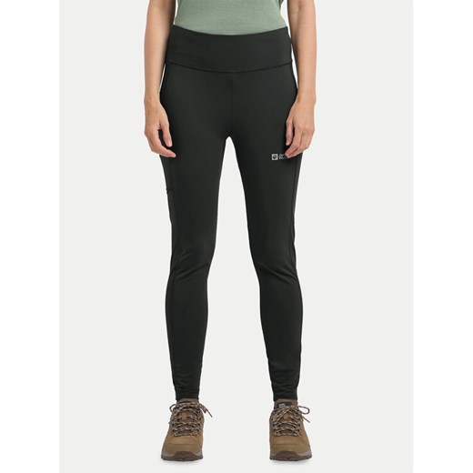 Jack Wolfskin Legginsy Klintal 1508901 Czarny Slim Fit ze sklepu MODIVO w kategorii Spodnie damskie - zdjęcie 182638989
