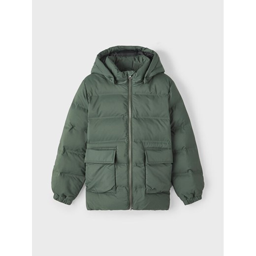 NAME IT Kurtka zimowa 13219023 Zielony Regular Fit ze sklepu MODIVO w kategorii Kurtki chłopięce - zdjęcie 182639126