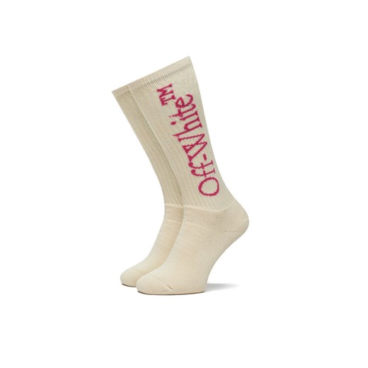 Off-White Skarpety Wysokie Męskie OWRA003S23KNI0010432 Écru ze sklepu MODIVO w kategorii Skarpetki damskie - zdjęcie 182639168