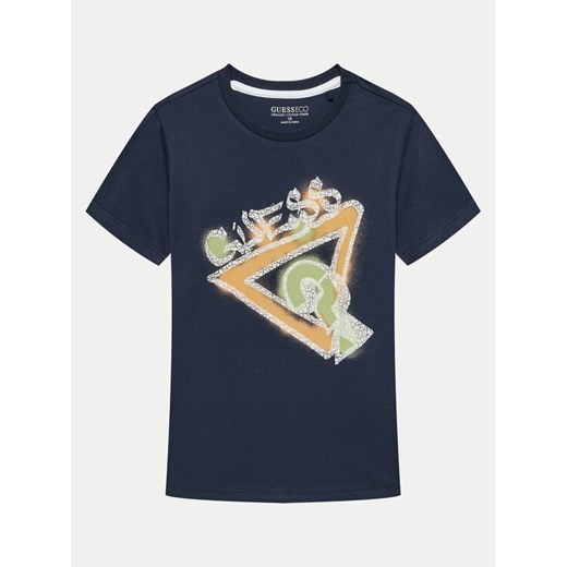 Guess T-Shirt L4GI05 K8HM4 Granatowy Regular Fit ze sklepu MODIVO w kategorii T-shirty chłopięce - zdjęcie 182639196