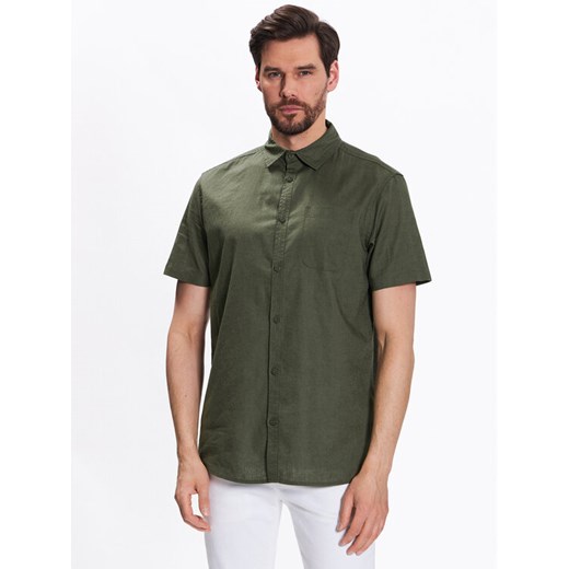 INDICODE Koszula Glow 20-316 Zielony Regular Fit ze sklepu MODIVO w kategorii Koszule męskie - zdjęcie 182639255