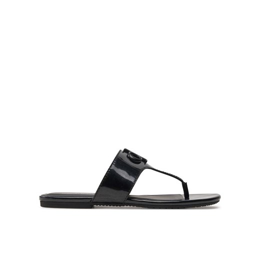 Calvin Klein Jeans Japonki Flat Sandal Slide Toepost Mg Met YW0YW01342 Czarny 38 MODIVO