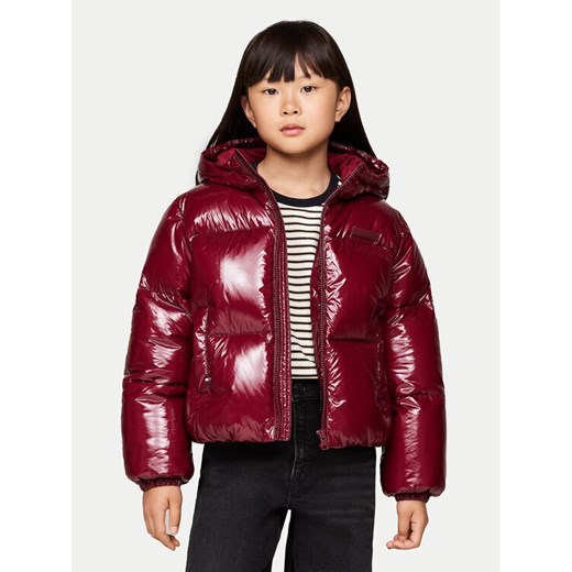 Tommy Hilfiger Kurtka puchowa New York KG0KG08496 Bordowy Regular Fit ze sklepu MODIVO w kategorii Kurtki dziewczęce - zdjęcie 182639299