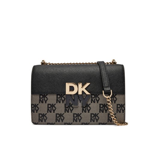 DKNY Torebka Echo Sm Chain Flap R423YE31 Czarny ze sklepu MODIVO w kategorii Listonoszki - zdjęcie 182639335
