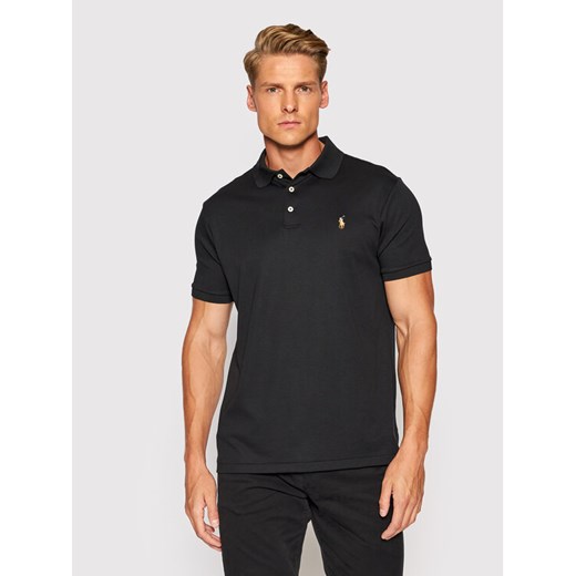 Polo Ralph Lauren Polo Ssl 710713130001 Czarny Slim Fit ze sklepu MODIVO w kategorii T-shirty męskie - zdjęcie 182639357