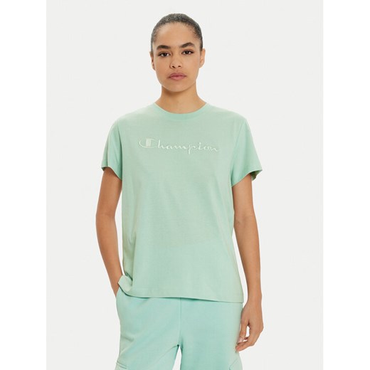 Champion T-Shirt 117650 Zielony Slim Fit ze sklepu MODIVO w kategorii Bluzki damskie - zdjęcie 182639437