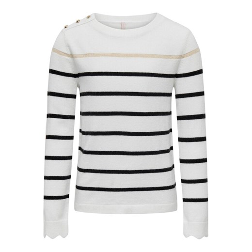 Kids ONLY Sweter 15302613 Biały Regular Fit ze sklepu MODIVO w kategorii Swetry dziewczęce - zdjęcie 182639448