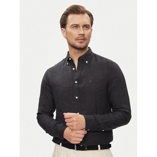 Tommy Hilfiger Koszula MW0MW34602 Czarny Regular Fit ze sklepu MODIVO w kategorii Koszule męskie - zdjęcie 182639545