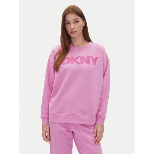 DKNY Bluza DP5T1140 Różowy Regular Fit ze sklepu MODIVO w kategorii Bluzy damskie - zdjęcie 182639806