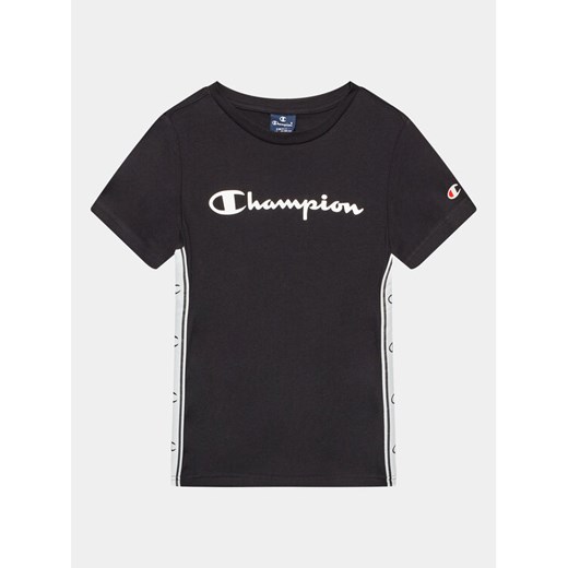 Champion T-Shirt 306329 Czarny Regular Fit ze sklepu MODIVO w kategorii T-shirty chłopięce - zdjęcie 182639838