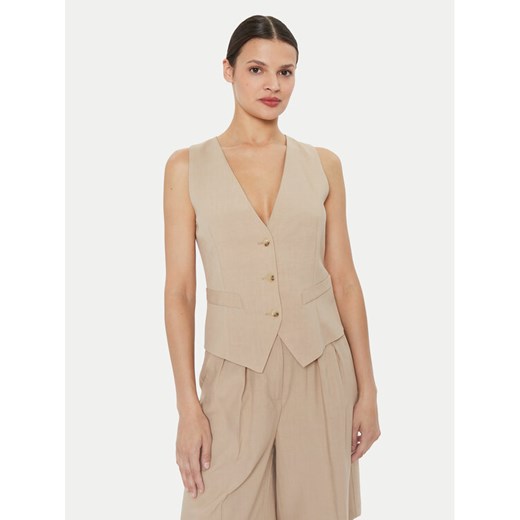 ViCOLO Kamizelka TB1569 Beżowy Regular Fit ze sklepu MODIVO w kategorii Kamizelki damskie - zdjęcie 182639887