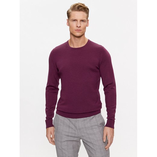 Calvin Klein Sweter Superior K10K109474 Fioletowy Regular Fit ze sklepu MODIVO w kategorii Swetry męskie - zdjęcie 182639956