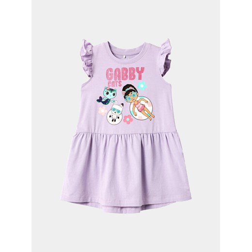 NAME IT Sukienka codzienna Memma 13227617 Fioletowy Standard Fit ze sklepu MODIVO w kategorii Sukienki niemowlęce - zdjęcie 182639958