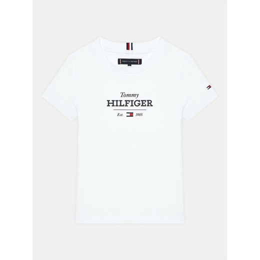 Tommy Hilfiger T-Shirt KB0KB09356 S Biały Regular Fit ze sklepu MODIVO w kategorii T-shirty chłopięce - zdjęcie 182639959