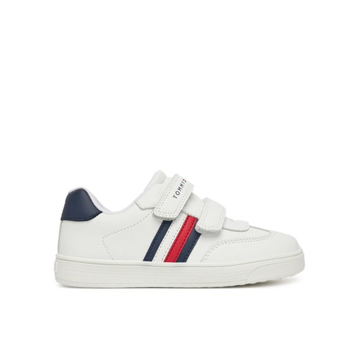 Tommy Hilfiger Sneakersy Stripes Low Cut Velcro Sneaker T1X9-33839-1355 S Biały ze sklepu MODIVO w kategorii Buty sportowe dziecięce - zdjęcie 182639979