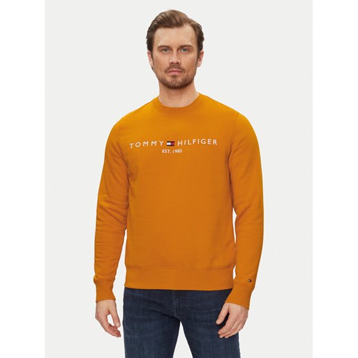 Tommy Hilfiger Bluza Logo MW0MW11596 Pomarańczowy Regular Fit ze sklepu MODIVO w kategorii Bluzy męskie - zdjęcie 182640128