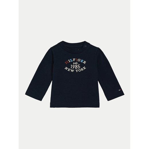Tommy Hilfiger Bluzka Monotype KN0KN01857 Granatowy Regular Fit ze sklepu MODIVO w kategorii Bluzy i swetry - zdjęcie 182640175