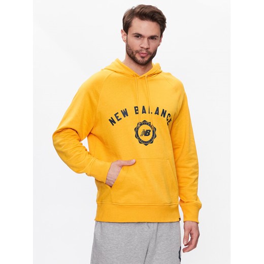 New Balance Bluza Dukserica Sport Seasonal French Terry MT31901 Żółty Relaxed Fit ze sklepu MODIVO w kategorii Bluzy męskie - zdjęcie 182640187