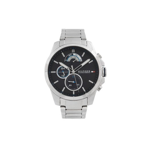 Tommy Hilfiger Zegarek Decker1791348 Srebrny ze sklepu MODIVO w kategorii Zegarki - zdjęcie 182640208