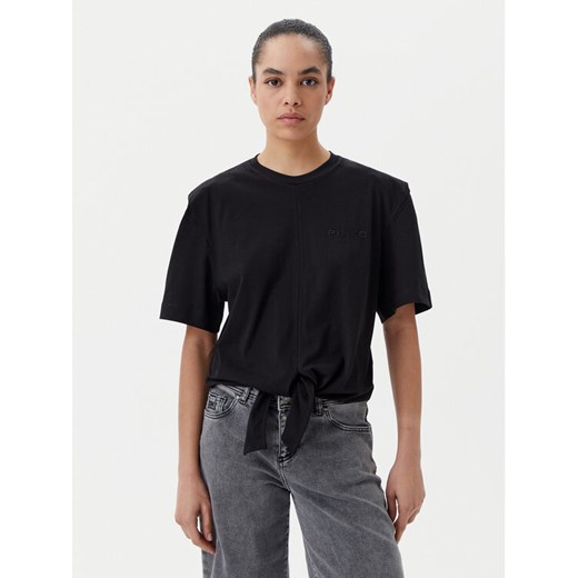PINKO T-Shirt Tuca 105015 A2ID Czarny Regular Fit ze sklepu MODIVO w kategorii Bluzki damskie - zdjęcie 182640248