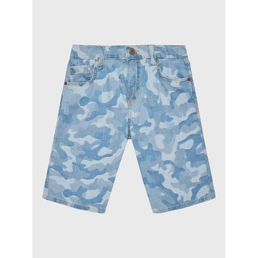 Guess Szorty jeansowe L3GD16 D4ZV0 Niebieski Regular Fit ze sklepu MODIVO w kategorii Spodenki chłopięce - zdjęcie 182640257