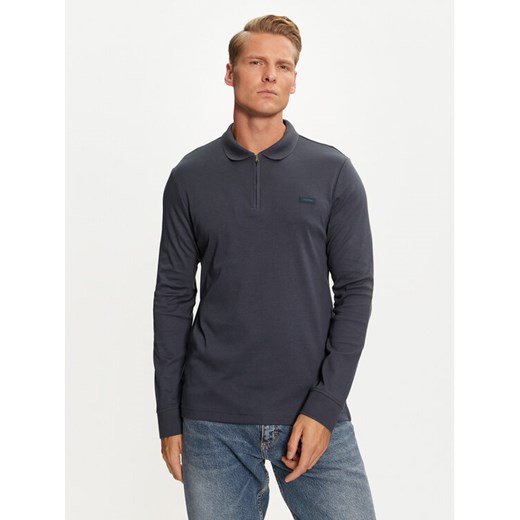 Calvin Klein Polo K10K113586 Niebieski Slim Fit ze sklepu MODIVO w kategorii T-shirty męskie - zdjęcie 182640318