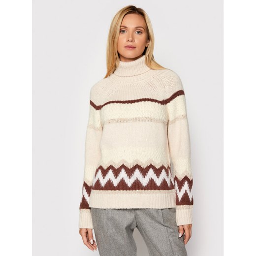 Peserico Golf S99197F03 Beżowy Loose Fit ze sklepu MODIVO w kategorii Swetry damskie - zdjęcie 182640337