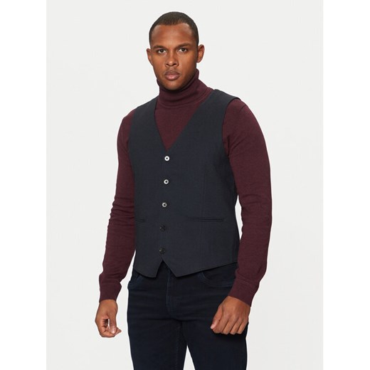 Tom Tailor Kamizelka garniturowa 1044114 Granatowy Slim Fit ze sklepu MODIVO w kategorii Kamizelki męskie - zdjęcie 182640377