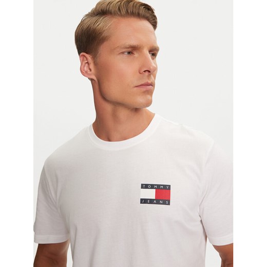 Tommy Jeans T-Shirt Essential Flag DM0DM20740 Biały Slim Fit ze sklepu MODIVO w kategorii T-shirty męskie - zdjęcie 182640418